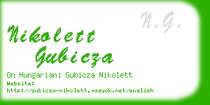 nikolett gubicza business card
